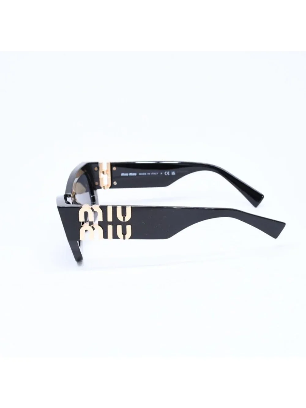 Miu Miu Sunglasses Eyewear Black Gold